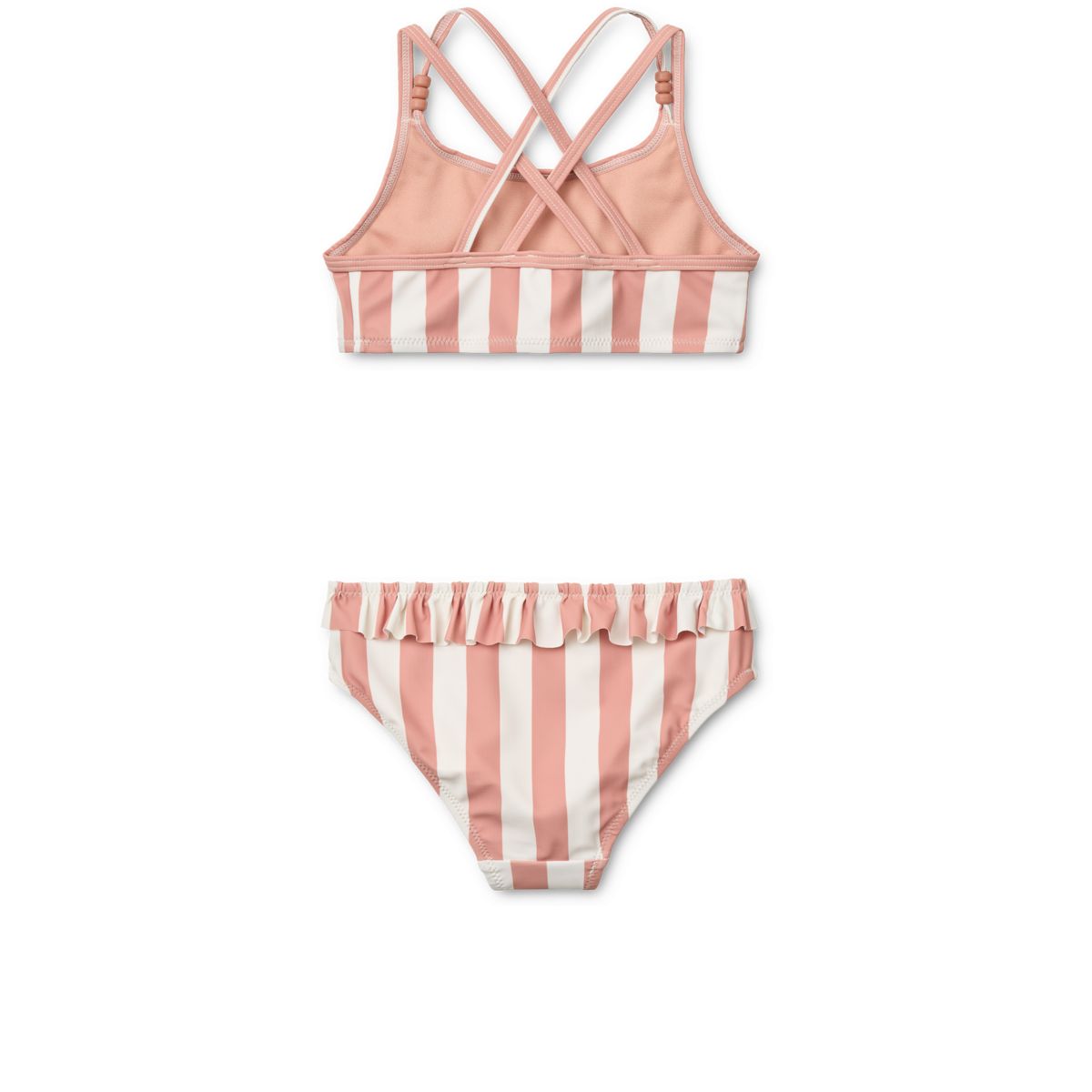 LIEWOOD BELLE Stribet Bikini - Coral blush / creme de la creme stripe - Bikini