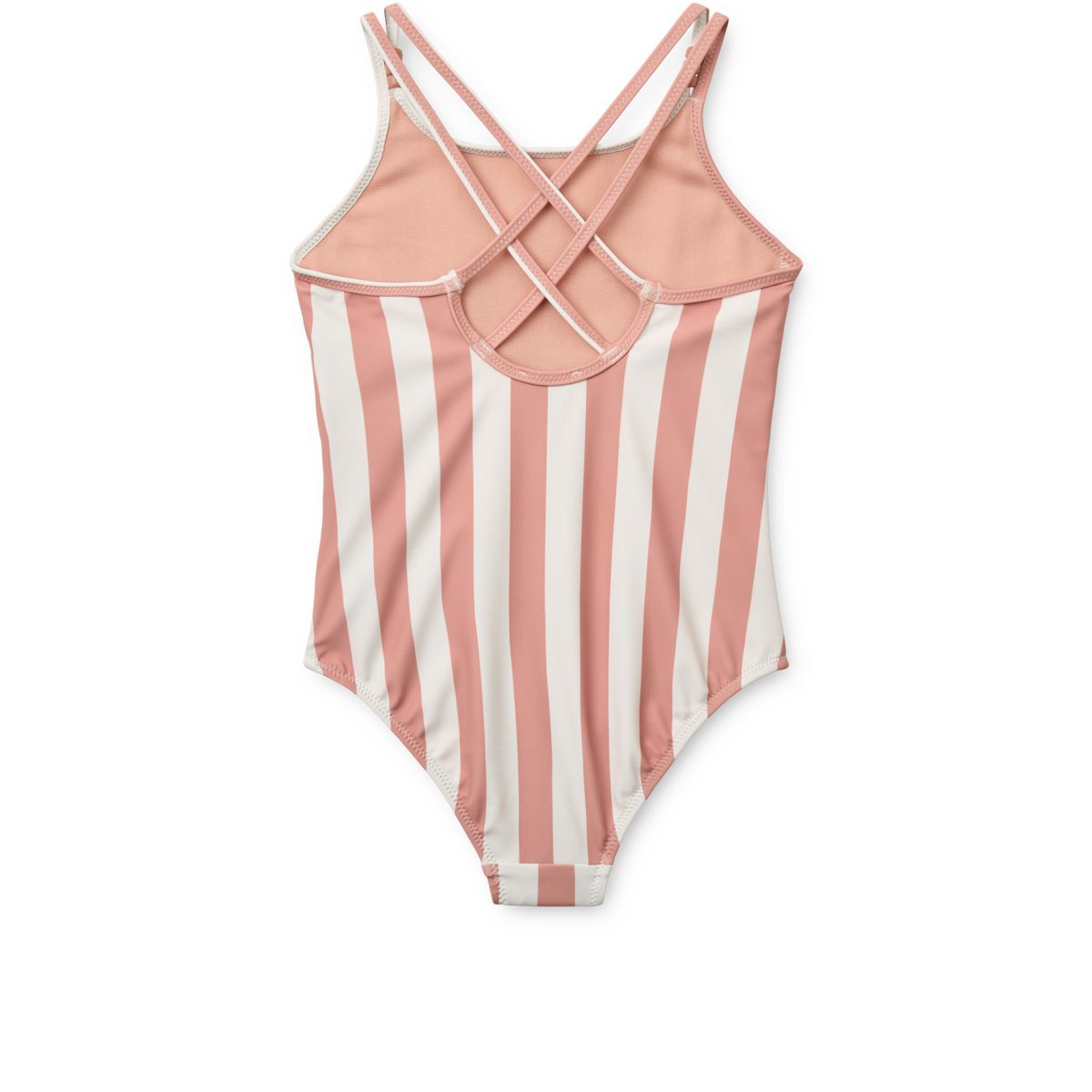 Suna Stribet Badedragt - Coral blush / creme de la creme stripe