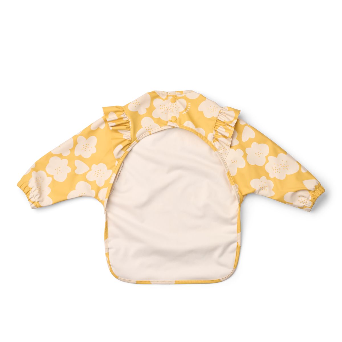 LIEWOOD MERLE Hagesmæk med ærmer - Flower / Lemon yellow - Spiseforklæde