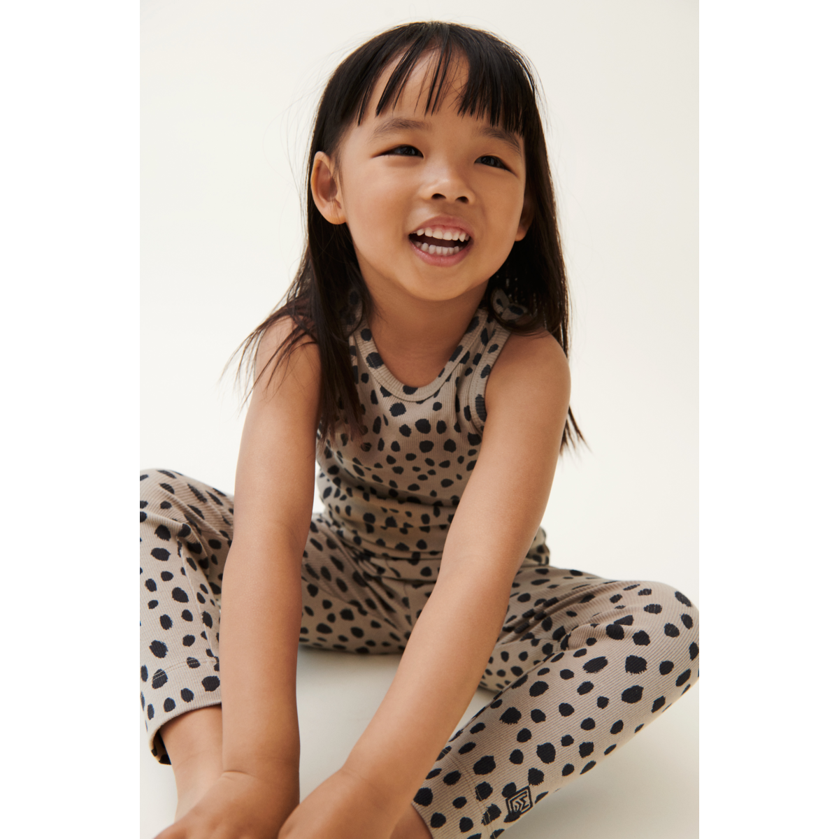 LIEWOOD Marien Rib-leggings Med Print - Leo spots / Mist - Leggings