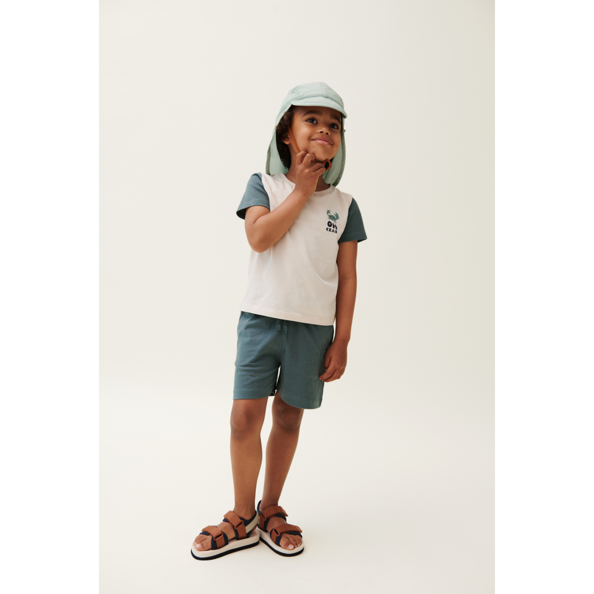 LIEWOOD Apia T-Shirt Med Print - Oh Crab / Sandy - T-shirt