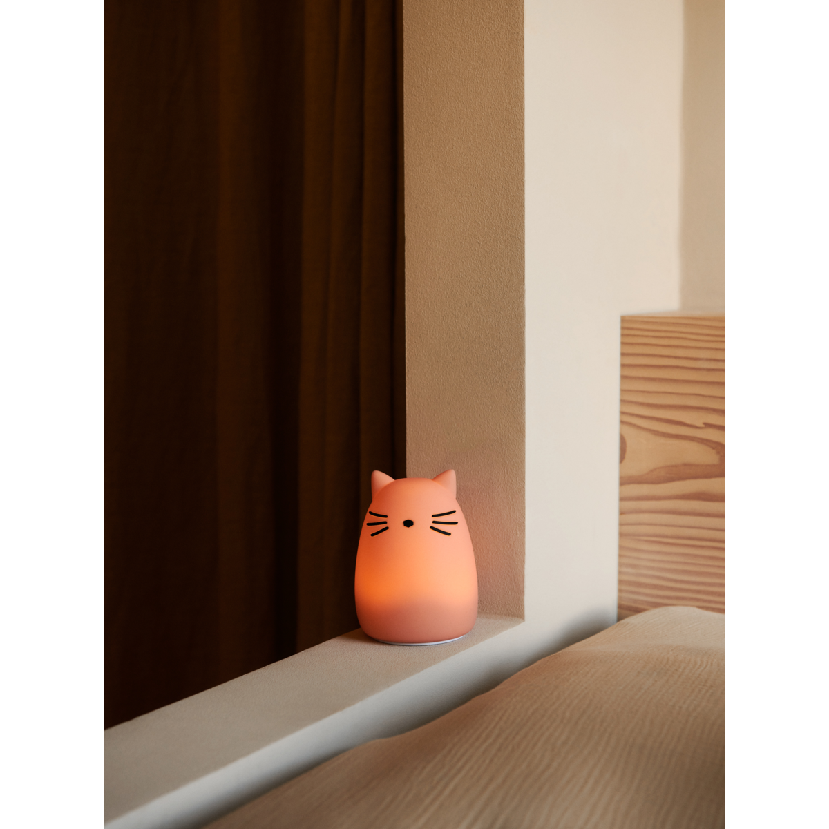 LIEWOOD Winston Natlampe - Cat rose - Bordlampe