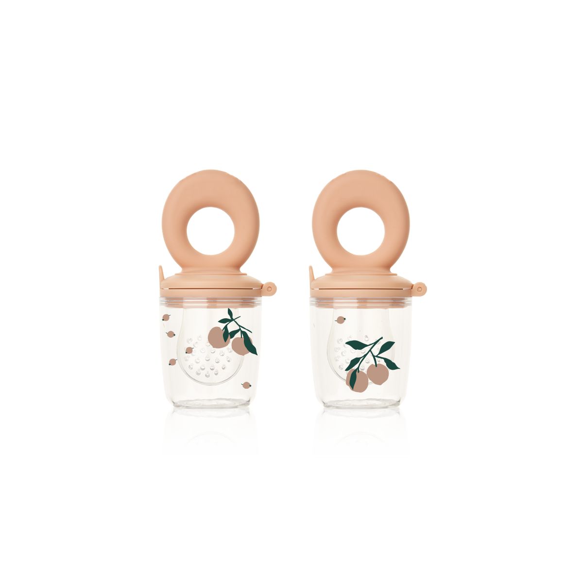 LIEWOOD Miranda Food Feeder 2 stk - Peach / Sea shell - Madsut
