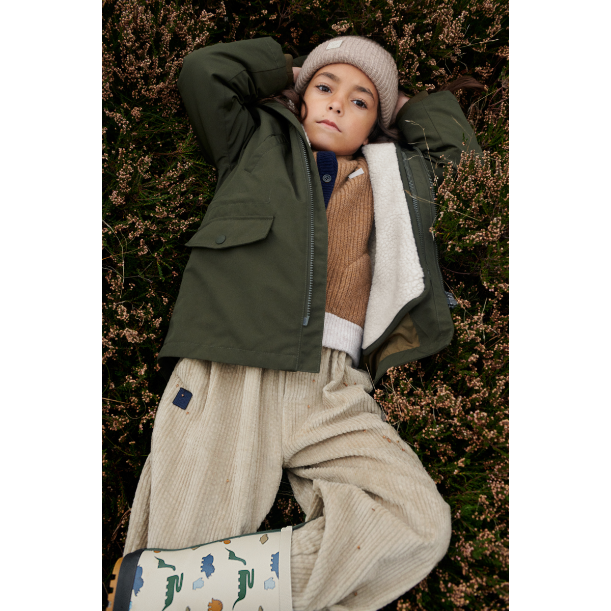 Timber 2-I-1 Jakke - Army brown mix