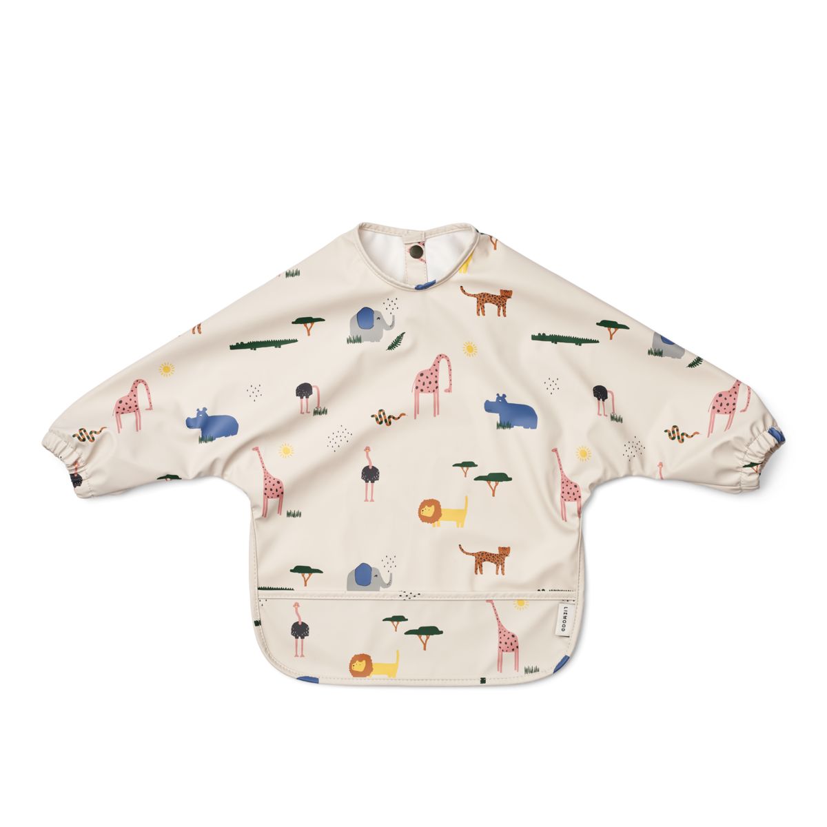 LIEWOOD Merle hagesmæk med ærmer - Safari sandy mix - Spiseforklæde