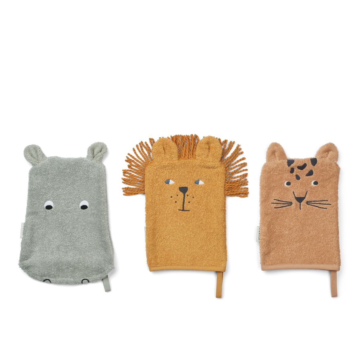 LIEWOOD Sylvester vaskeklude 3-pak - Safari mix - Håndklæder / Vaskeklude