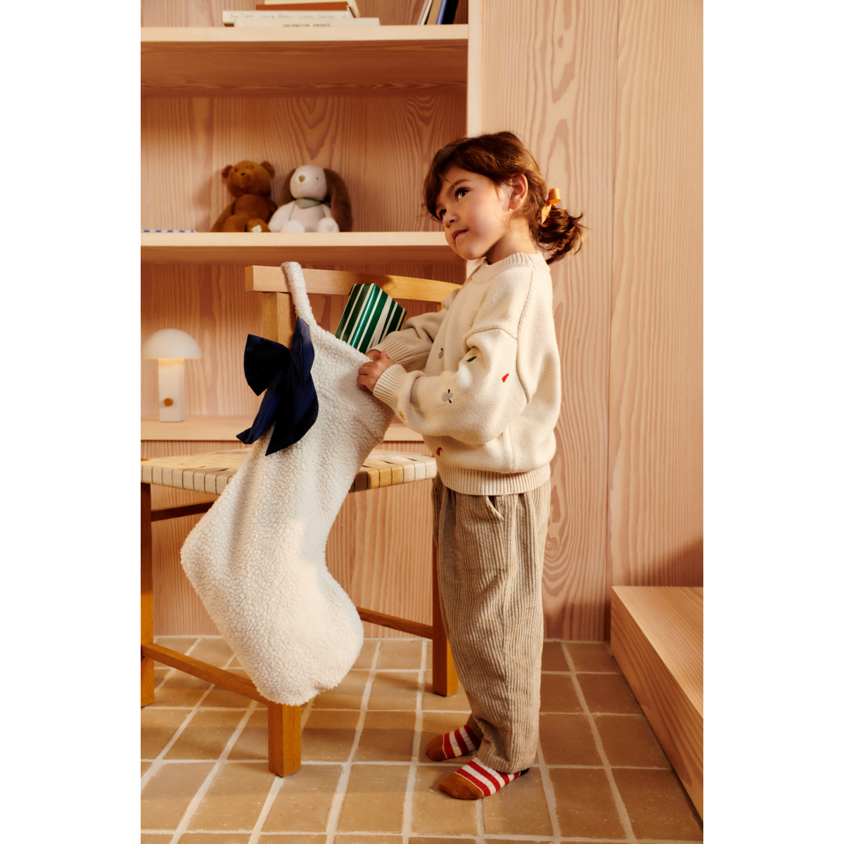 LIEWOOD Eve Fleece Julesok - Classic navy / Sandy - Jul