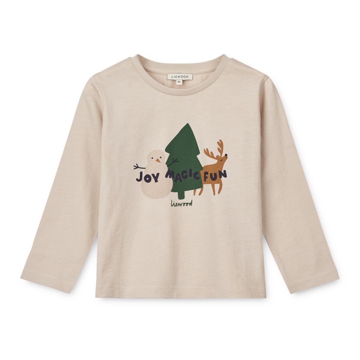 LIEWOOD Apia Langærmet T-Shirt Med Print - Holiday friends / Sandy - T-shirt