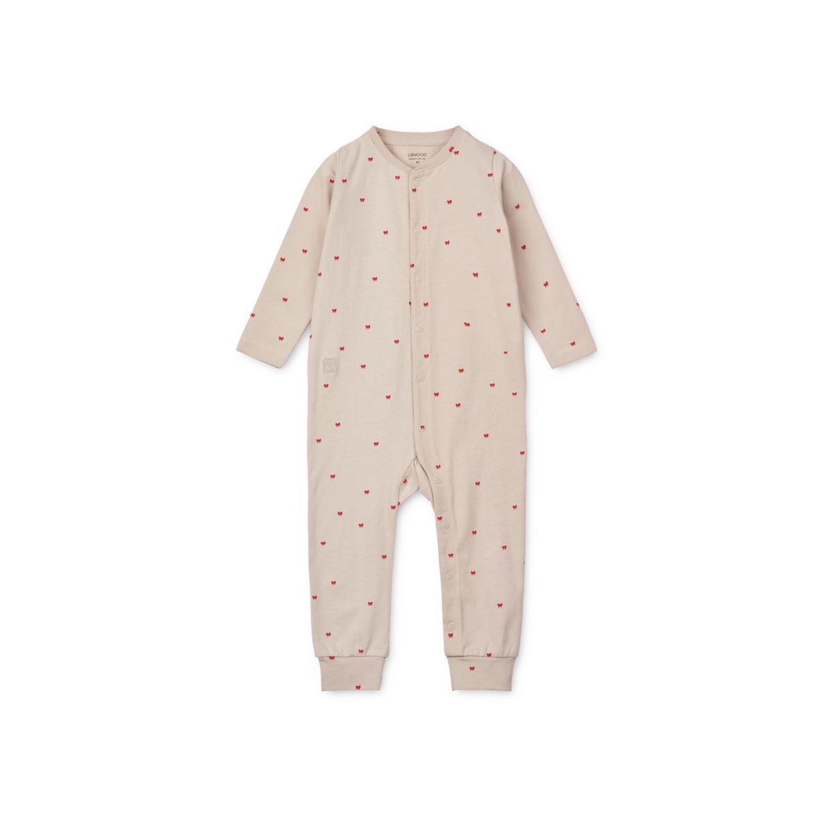LIEWOOD Birk Pyjamasdragt Med Print - Holiday bow / Sandy - Pyjamas Jumpsuits
