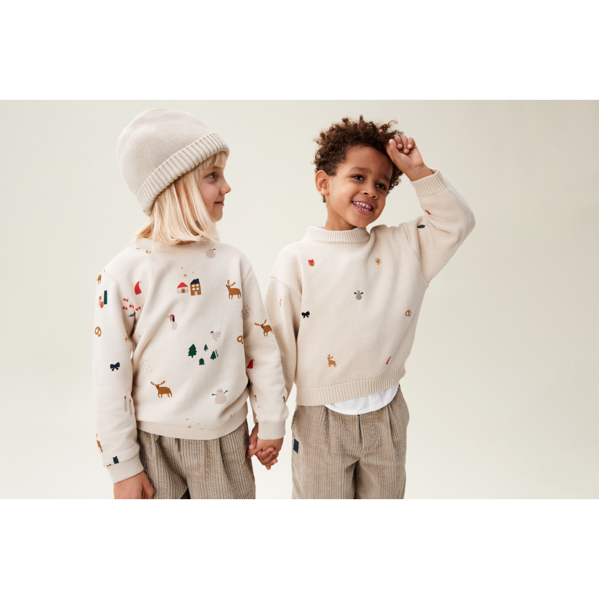 LIEWOOD Thora Sweatshirt Med Print - Holiday / Sandy - Sweatshirts