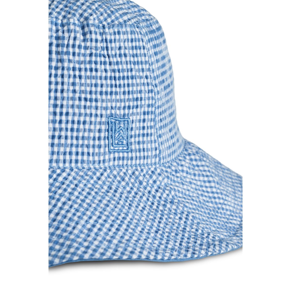 LIEWOOD Damon Bøllehat i Bæk og Bølge - Y/D Check Riverside / Crisp white - Hatte & Kasketter