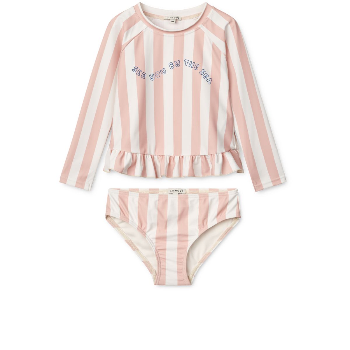 LIEWOOD Dagny Todelt Badetøj - Y/D stripe Sorbet rose / Creme de la creme - SVØMMESÆT