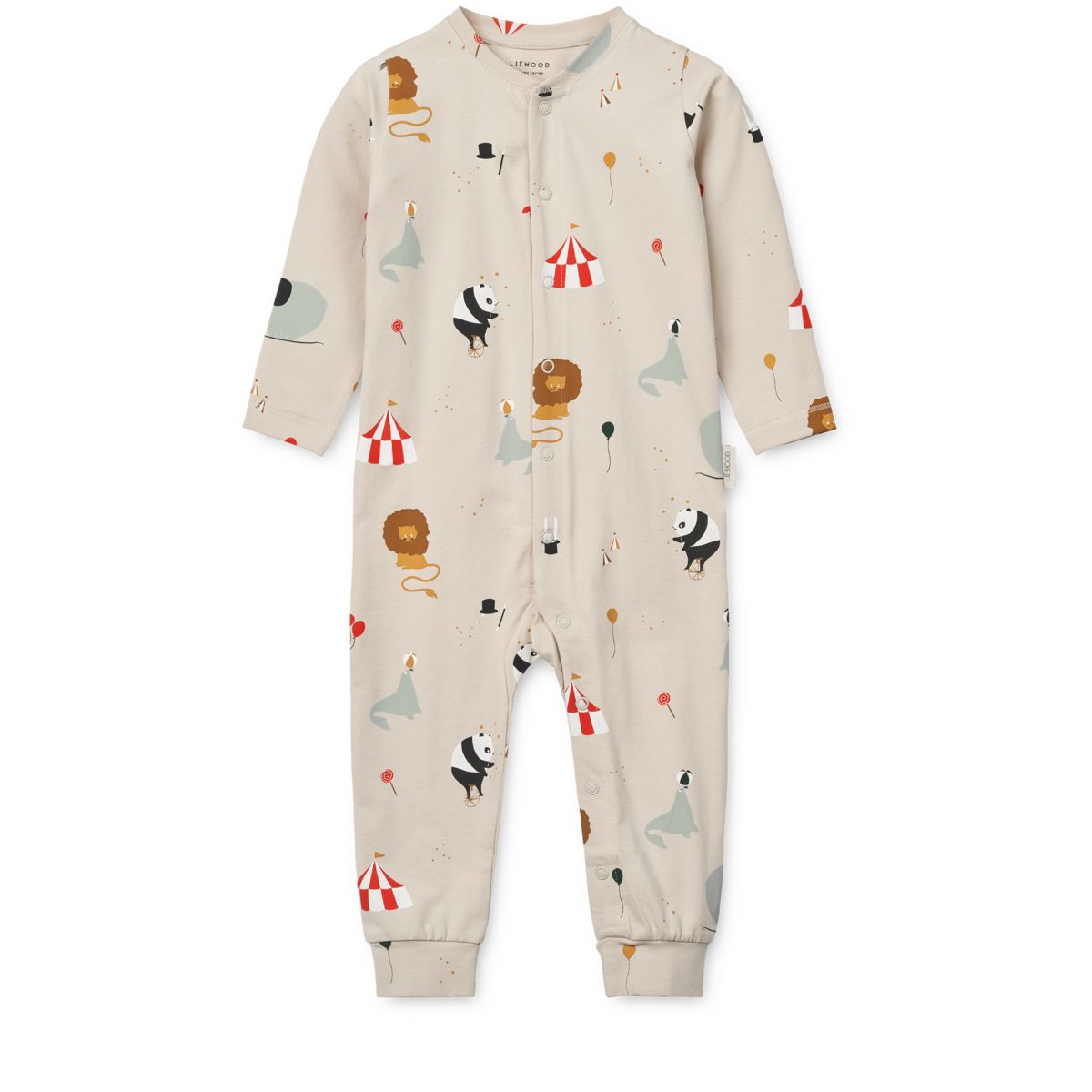 LIEWOOD Birk Mønstret Pyjamasdragt - Circus / Sandy - Pyjamas Jumpsuits