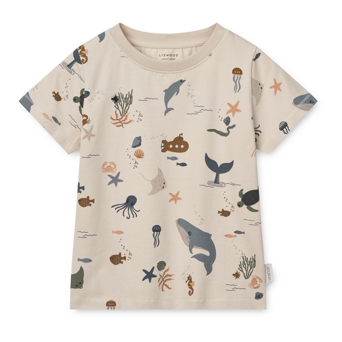 LIEWOOD Ilford Mønstret sæt - Sea creature / Sandy - T-shirt