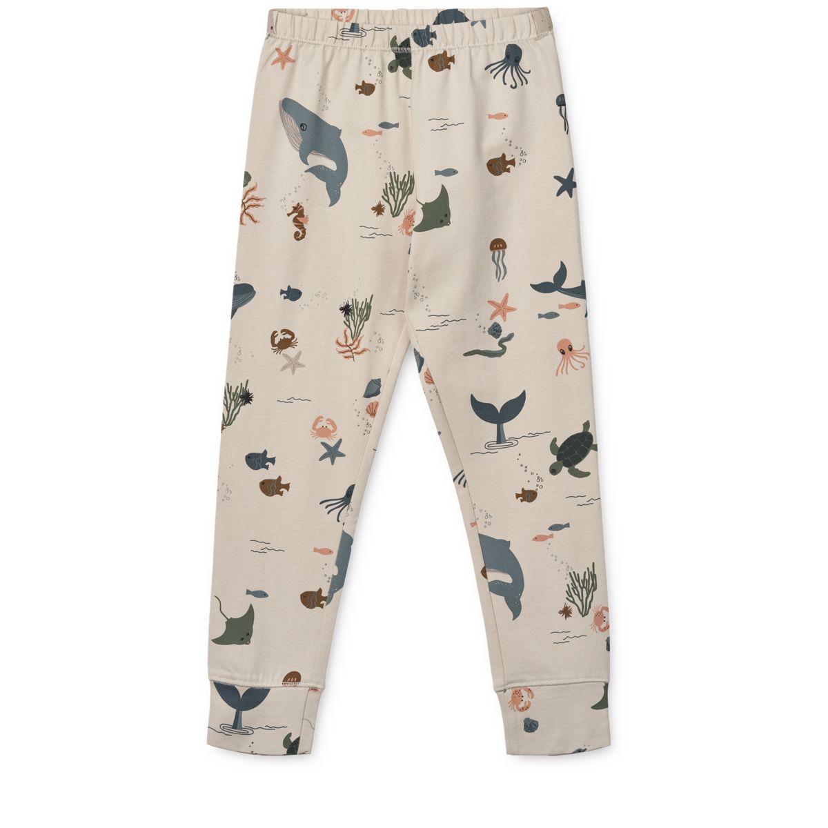LIEWOOD WILHELM Mønstret Pyjamas - Sea creature / Sandy - Pyjamassæt