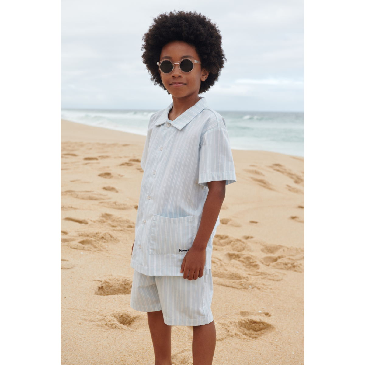 LIEWOOD Leona Stribet Set - Y/D stripe Pure sky / Creme de la creme - Shorts