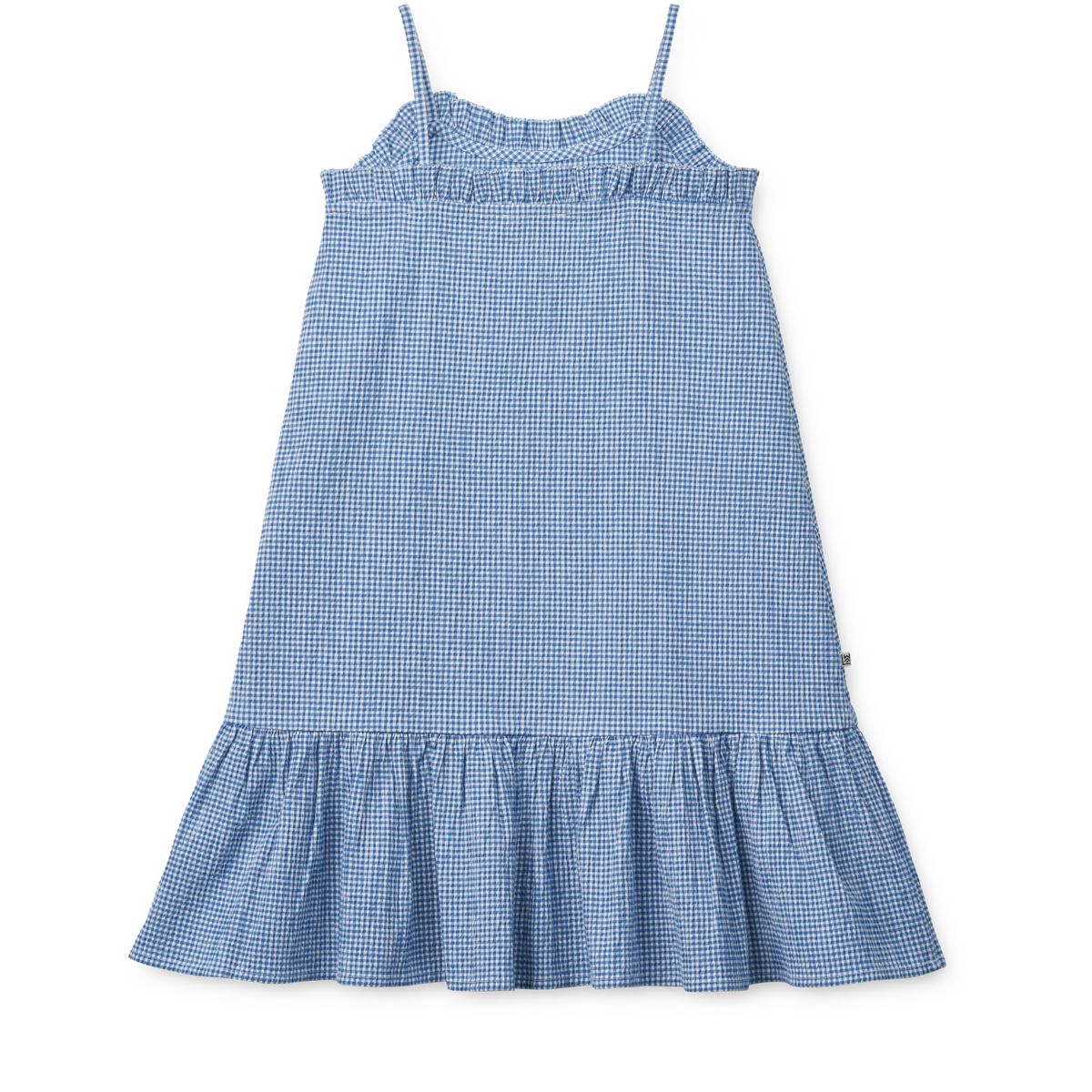 LIEWOOD Sophia Bæk og bølge kjole - Y/D Check Riverside / Crisp white - Kjole