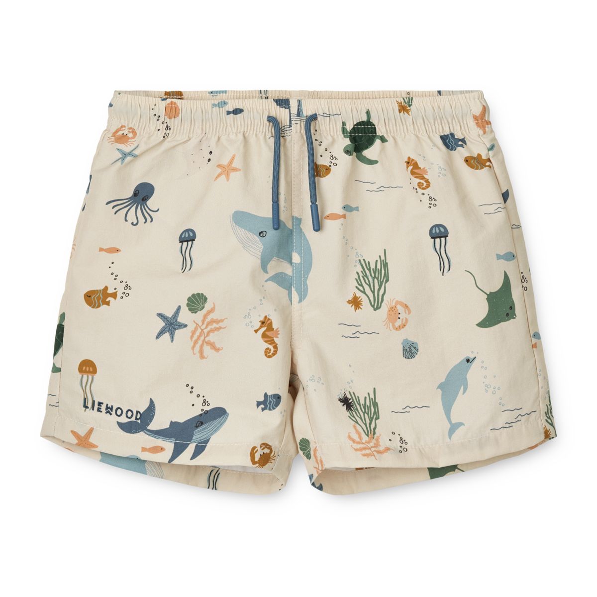 LIEWOOD Aiden Badebukser med print - Sea creature / Sandy - Badeshorts