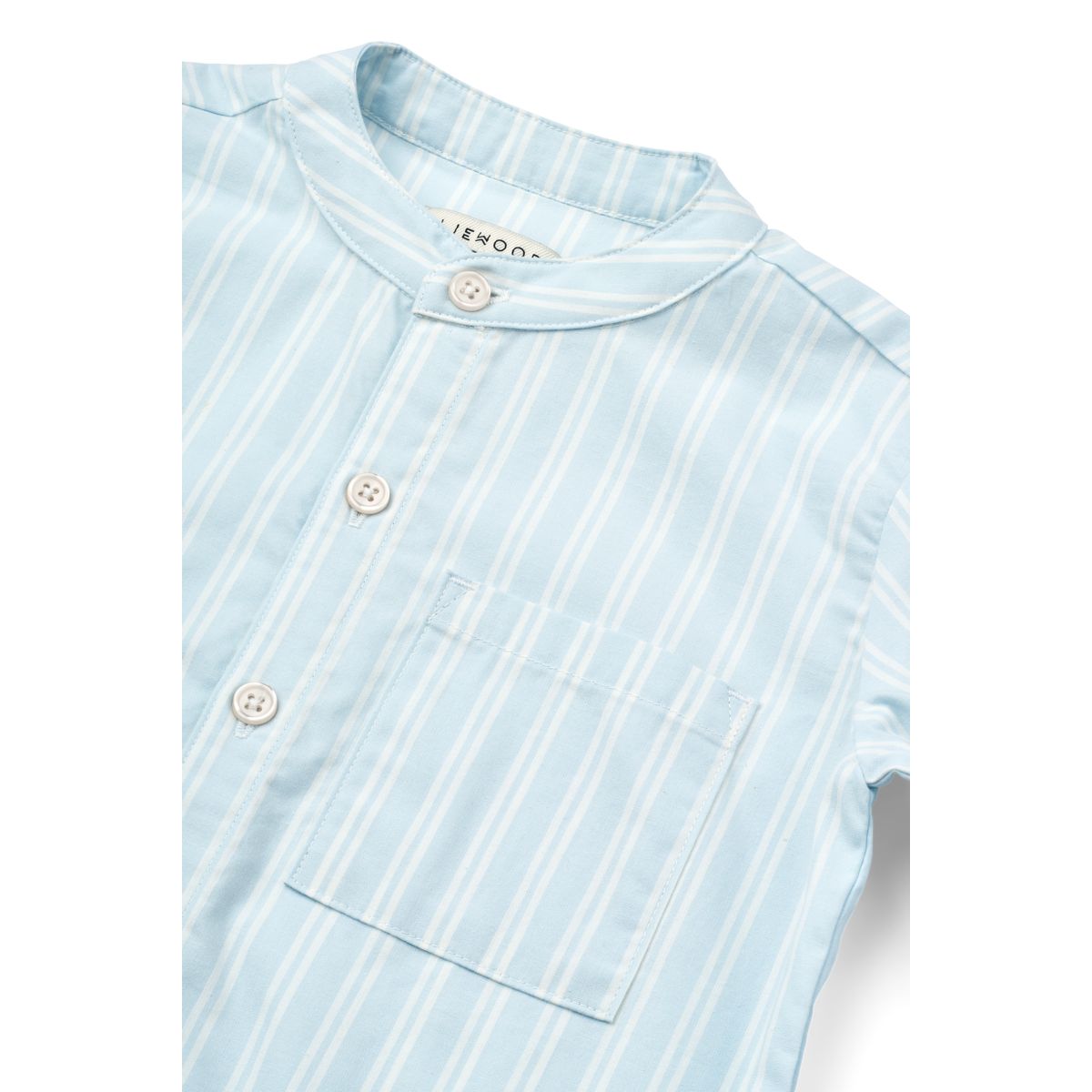LIEWOOD Ashton Stribet Skjorte - Y/D stripe Pure sky / Creme de la creme - Trøjer