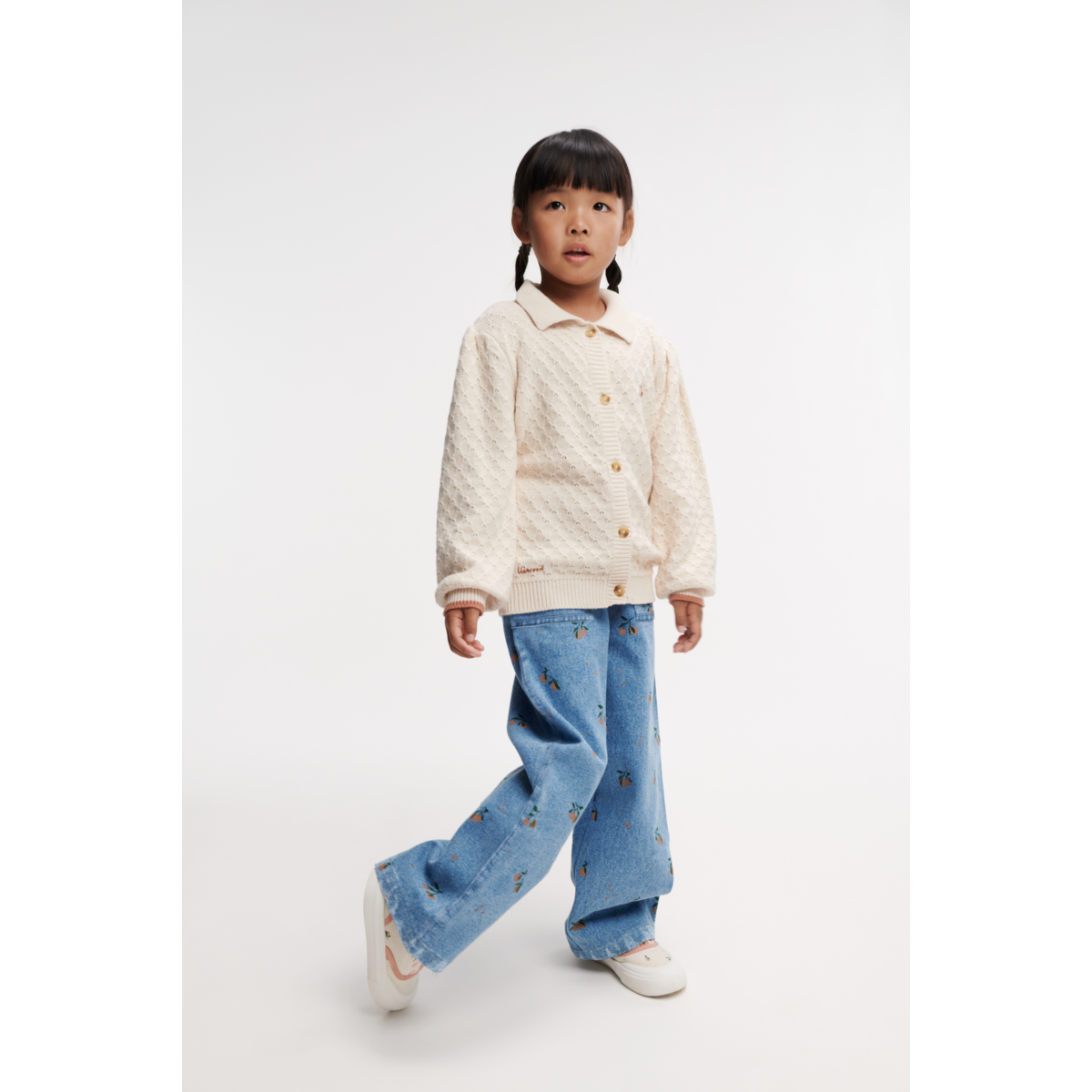 LIEWOOD CESAR Denimbukser med Print - Peach / Light Blue Denim - Bukser