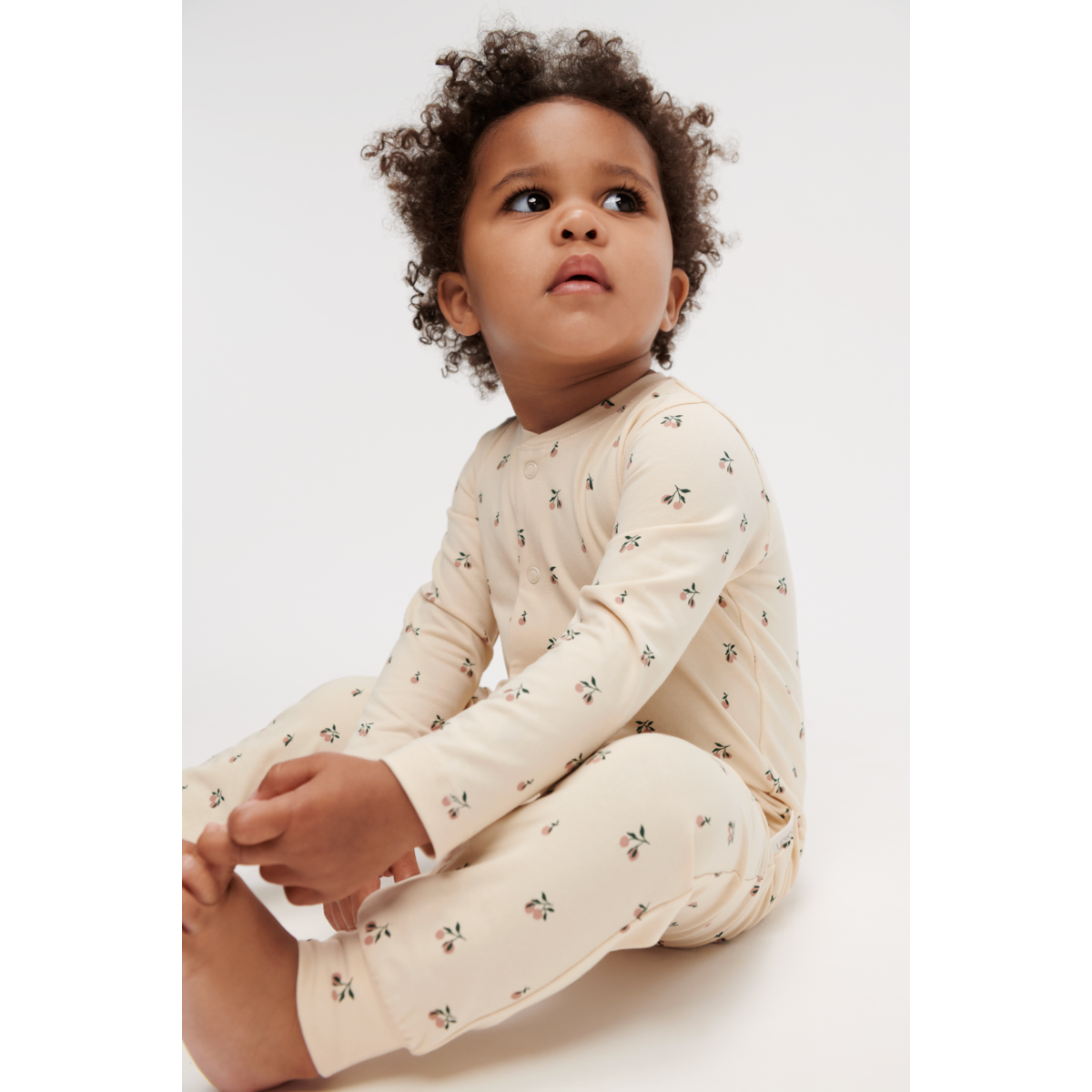 LIEWOOD Birk Mønstret Pyjamasdragt - Peach mini / Sea shell - Pyjamas Jumpsuits