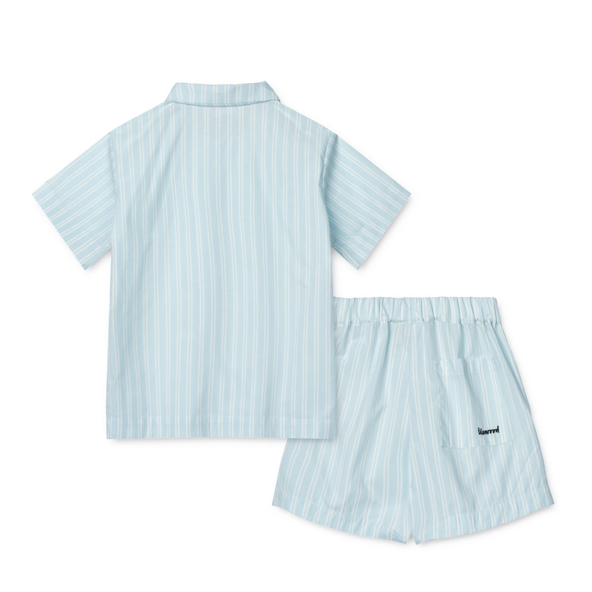 LIEWOOD Leona Stribet Set - Y/D stripe Pure sky / Creme de la creme - Shorts