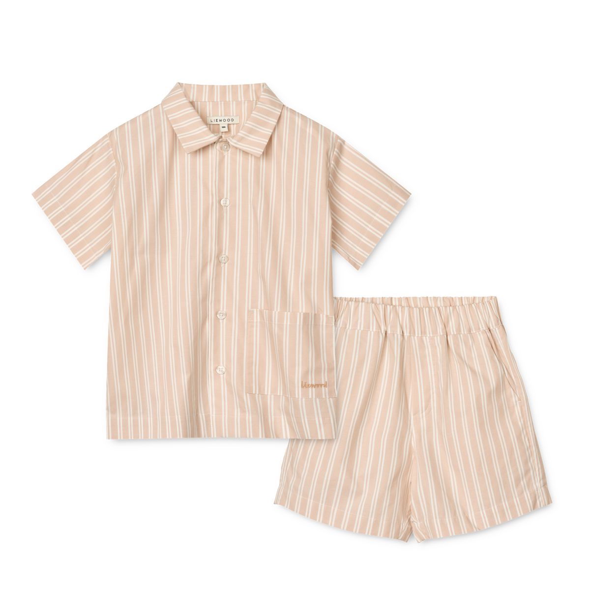 LIEWOOD Leona Stribet Set - Y/D stripe Sorbet rose / Creme de la creme - Shorts