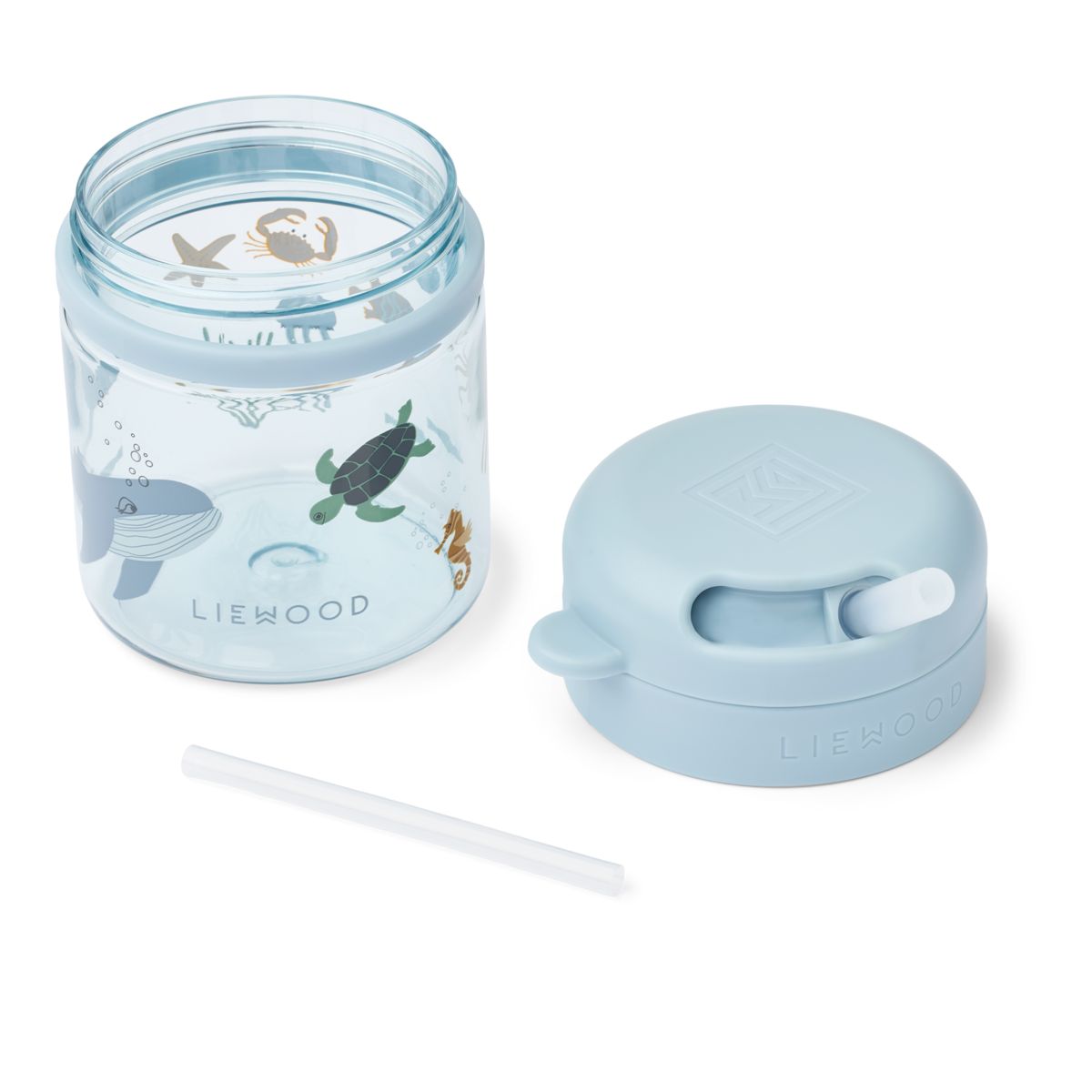 LIEWOOD Pavia Tritan sugerørskop 280 ml - Sea creature / Sandy - Kop