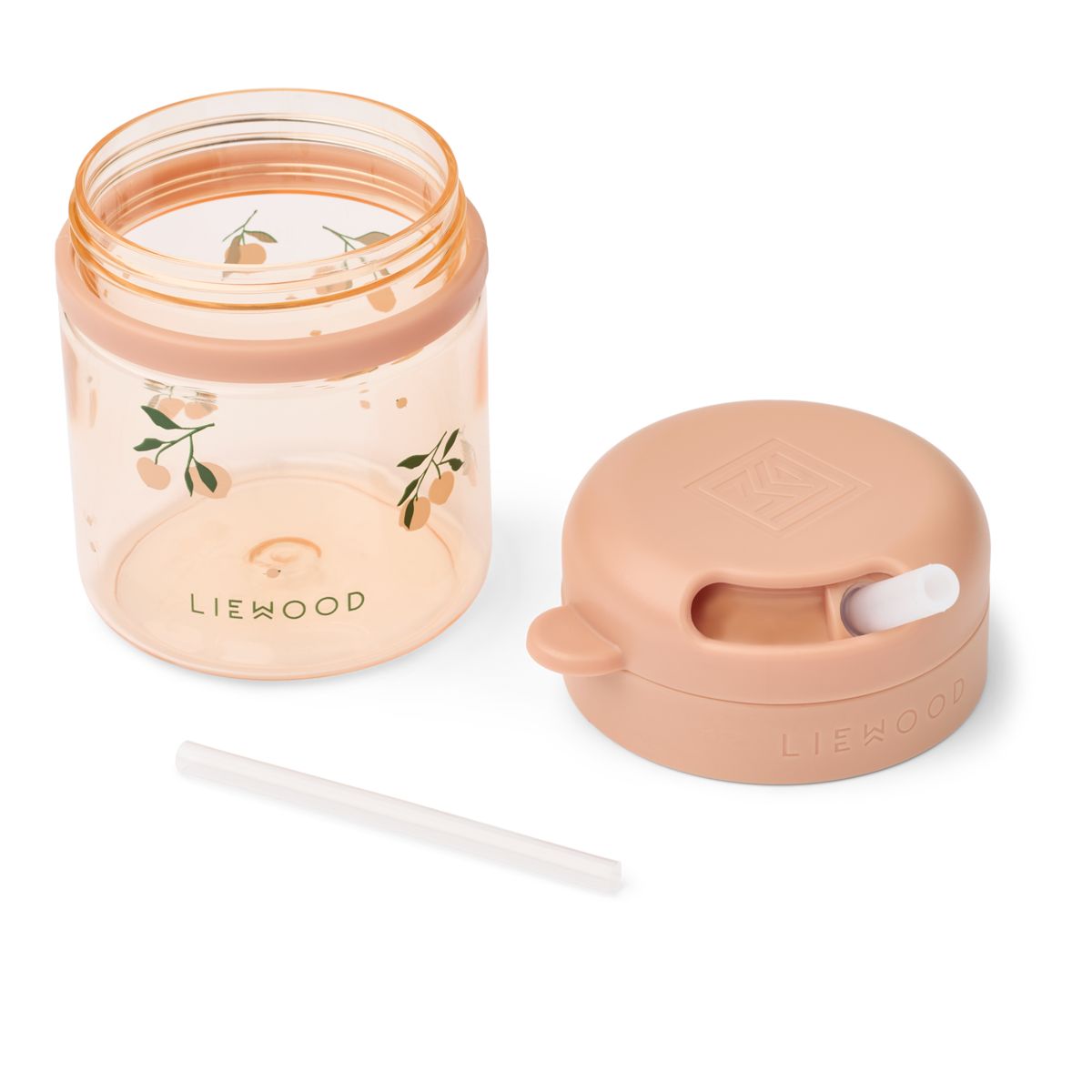 LIEWOOD Pavia Tritan sugerørskop 280 ml - Peach / Sea shell - Kop