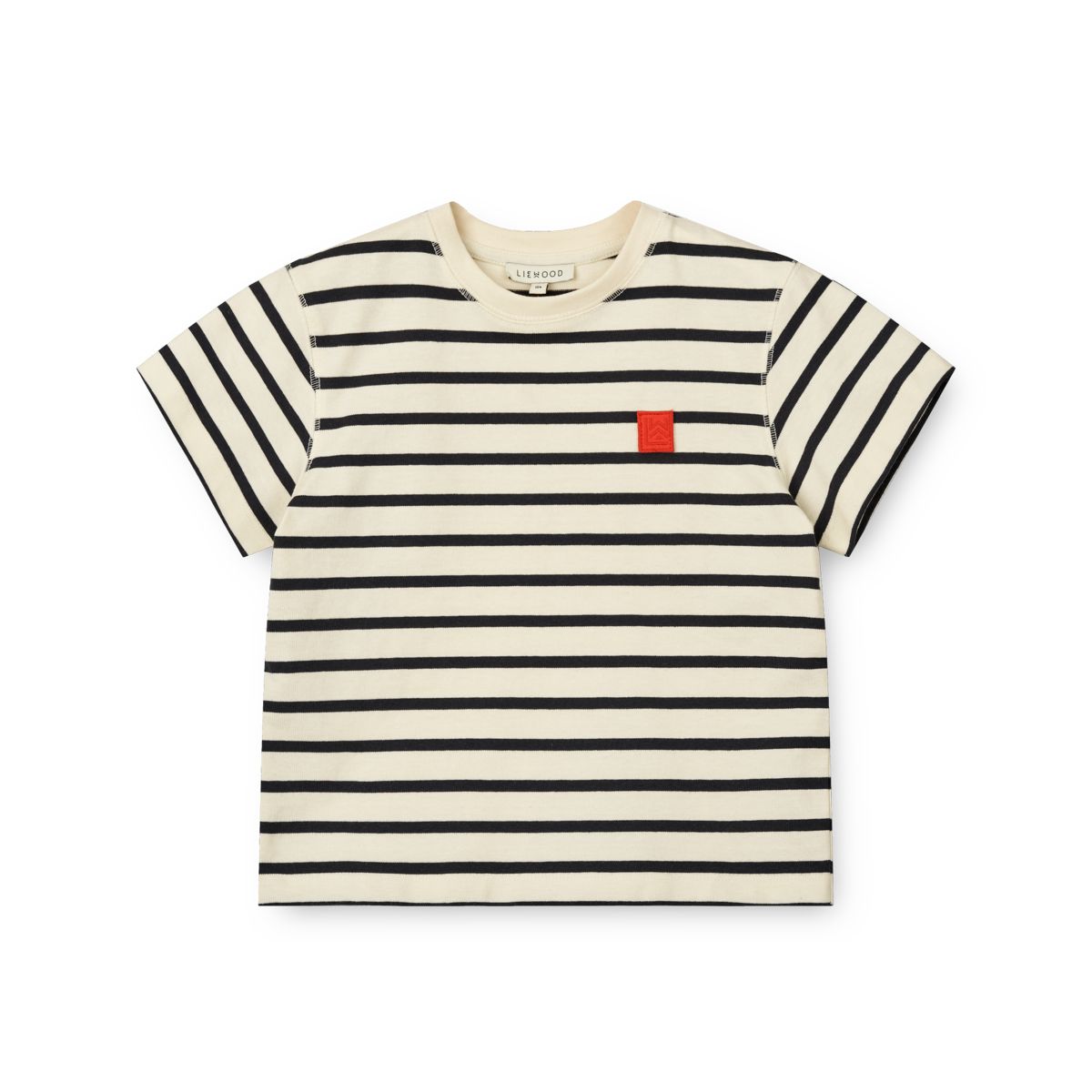 LIEWOOD Sixten Stribet T-Shirt I Bomuld - Y/D Stipes Classic navy / Creme de la creme - T-shirt