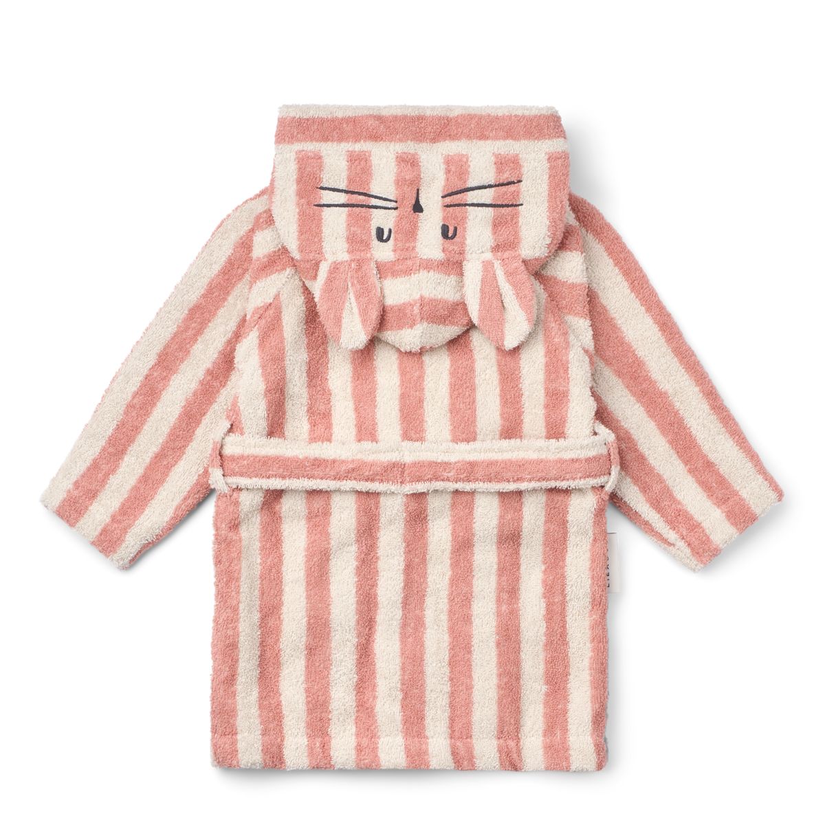 LILY Badekåbe - Coral blush / creme de la creme stripe