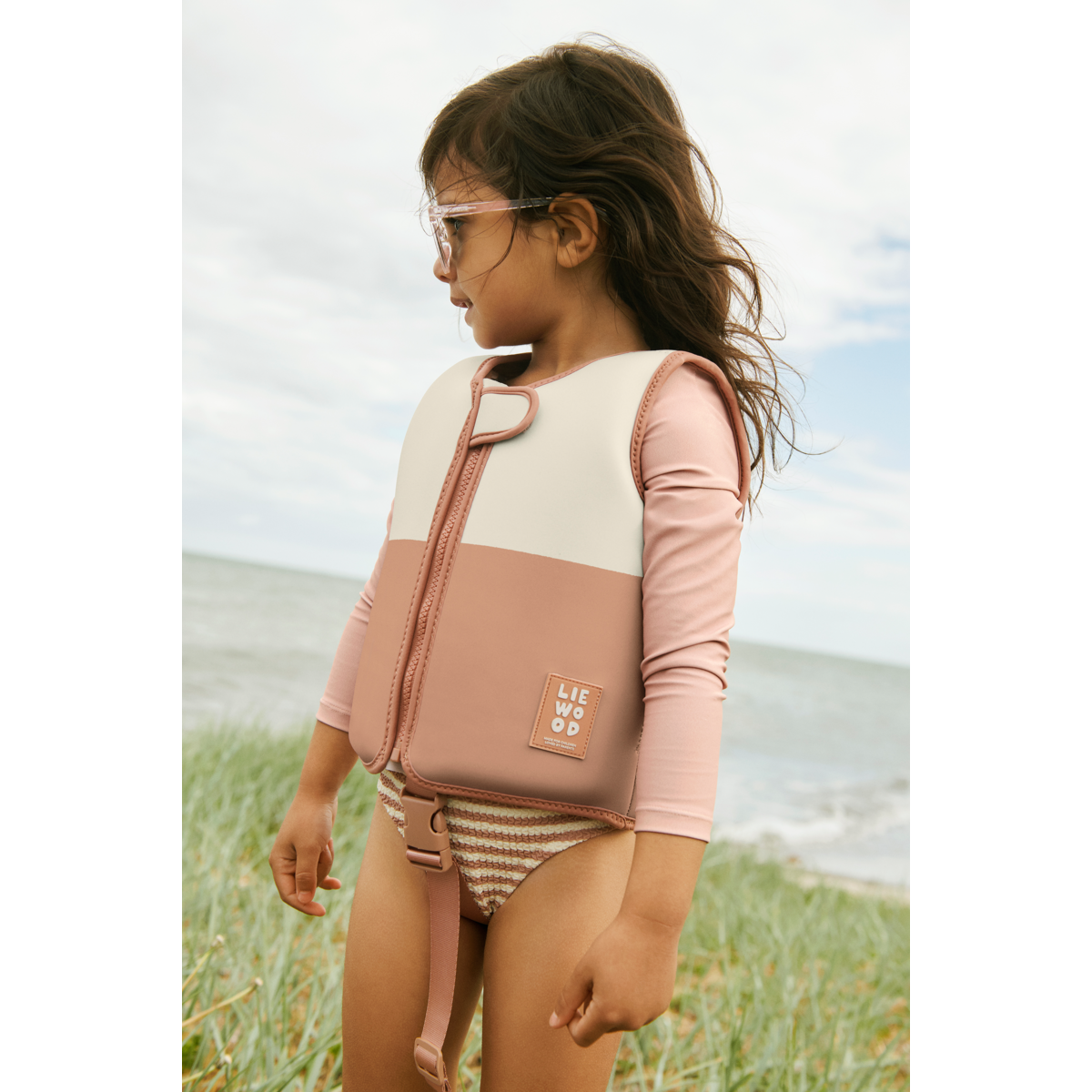 LIEWOOD DOVE badevest med ærmer - Tuscany rose multi mix - Svømmevest