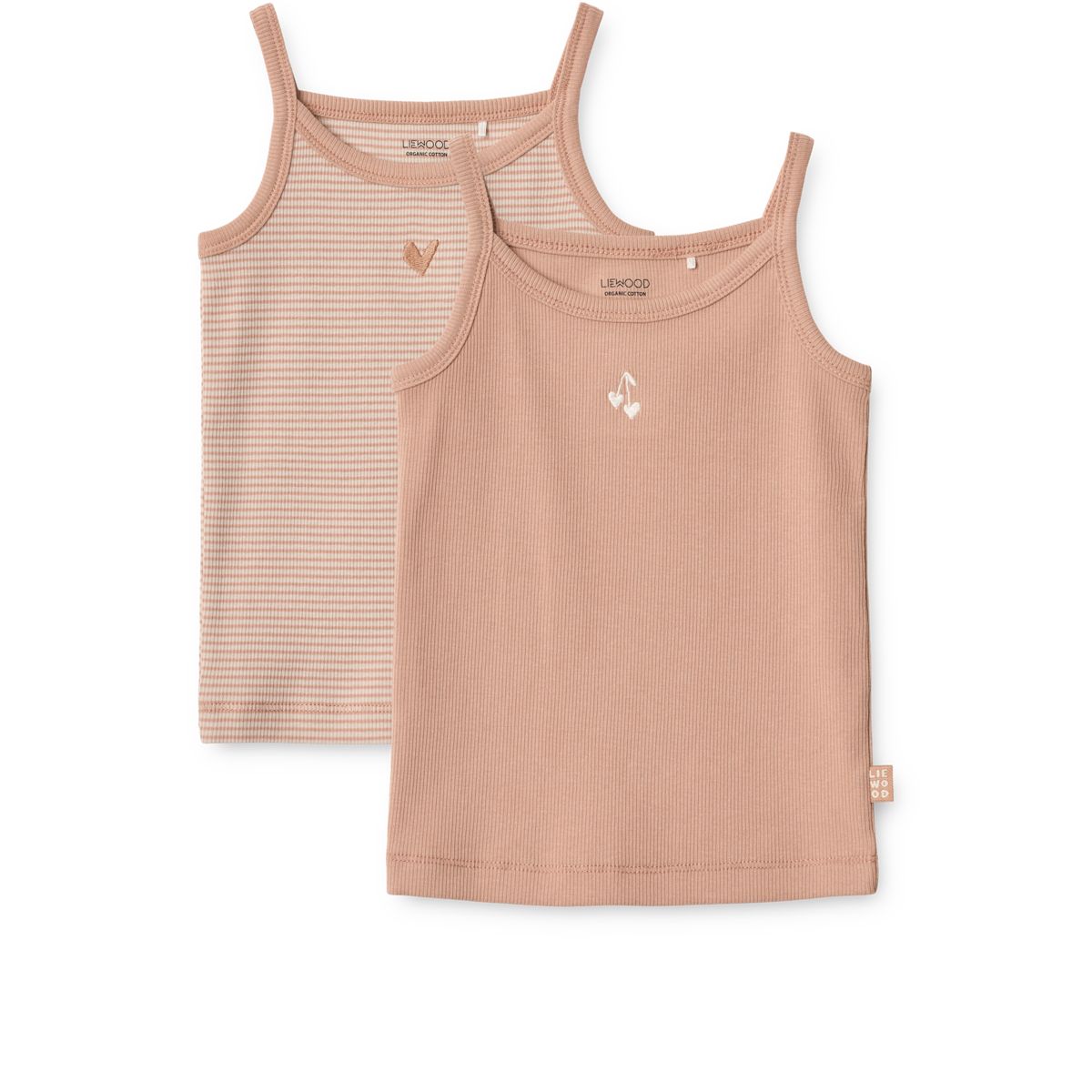 LIEWOOD NAOMI singlet 2-pak - Stripe /Pale tuscany mix - Undertrøje