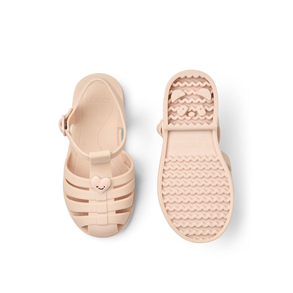 Liewood Bre Beach Sandals with Charms - Sweethearts / Sorbet rose - BEACH SANDALS