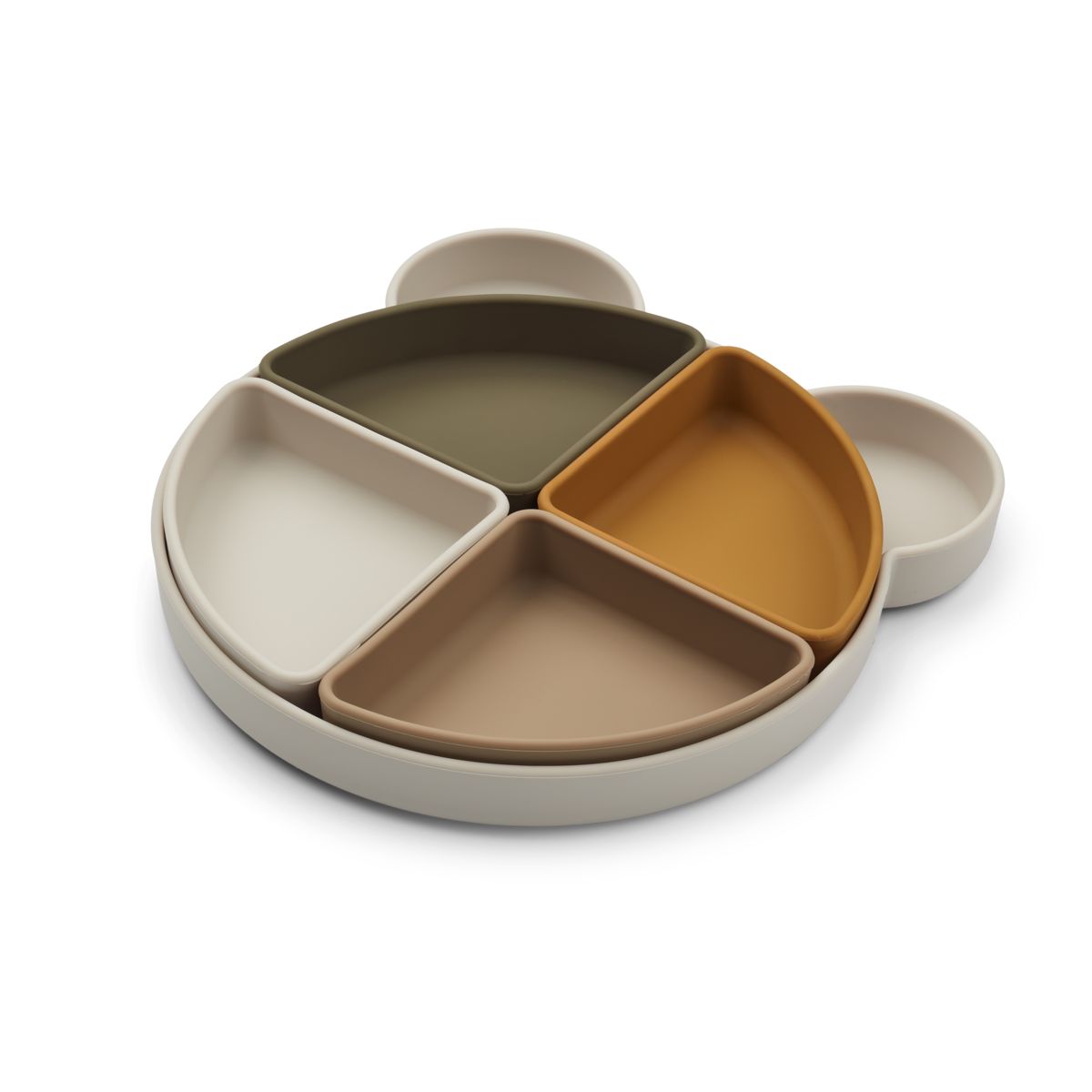 LIEWOOD Arne ruminddelt tallerken - Mr bear sandy multi mix - Tallerken