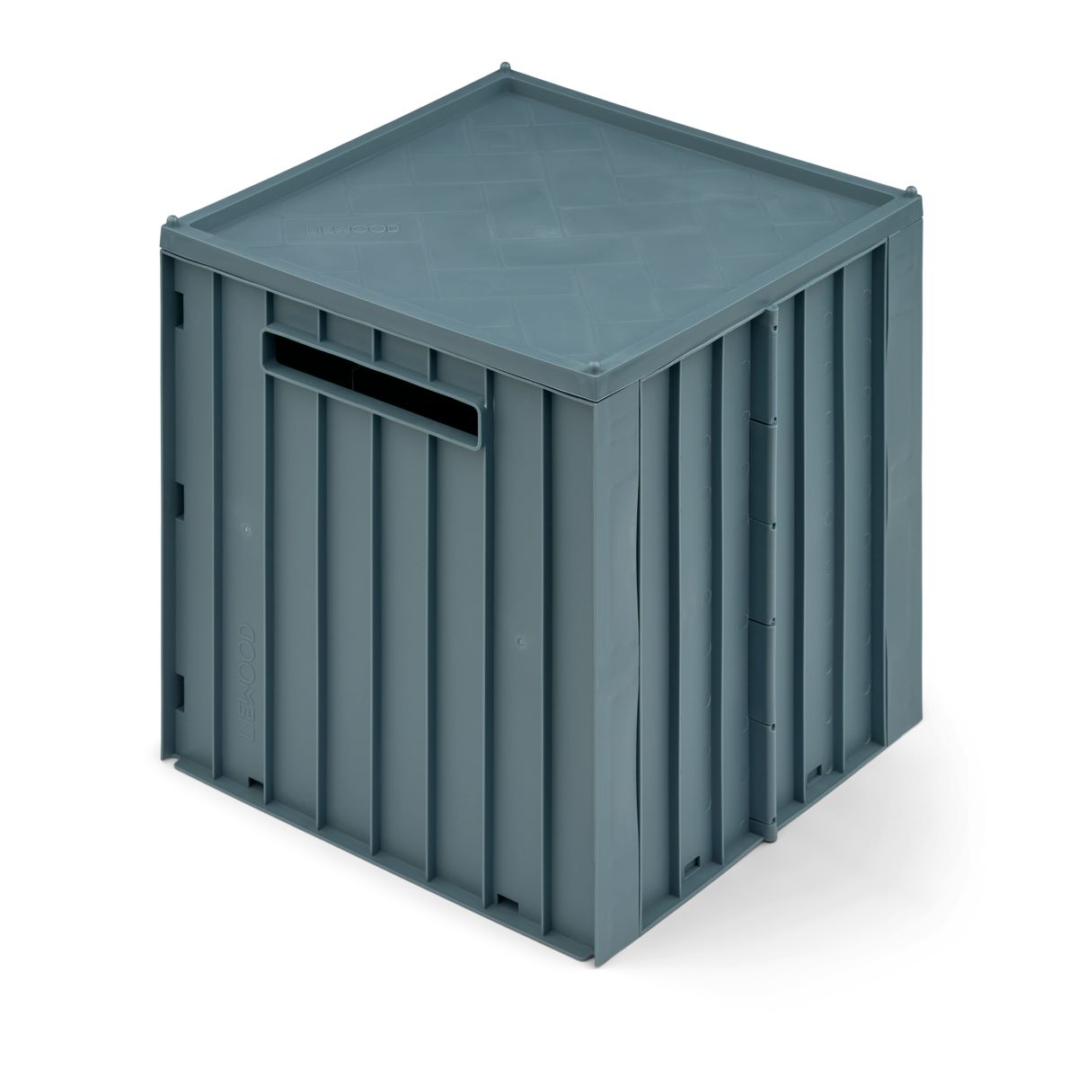 LIEWOOD ELIJAH Opbevaringsboks med låg - Whale blue - Opbevaringskasser