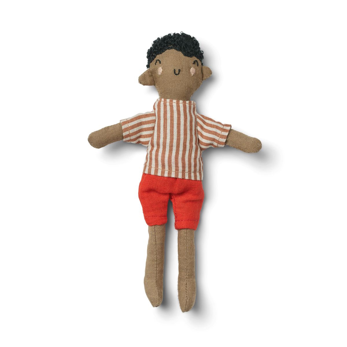 Jaffer strikket minidukke - Apple red / tuscany rose multi mix