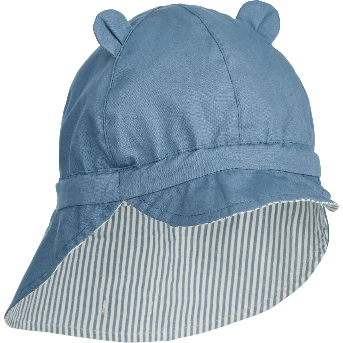 LIEWOOD Gorm Bæk og bølge solhat - Y/D stripe: Blue wave/creme de la creme - Hatte & Kasketter