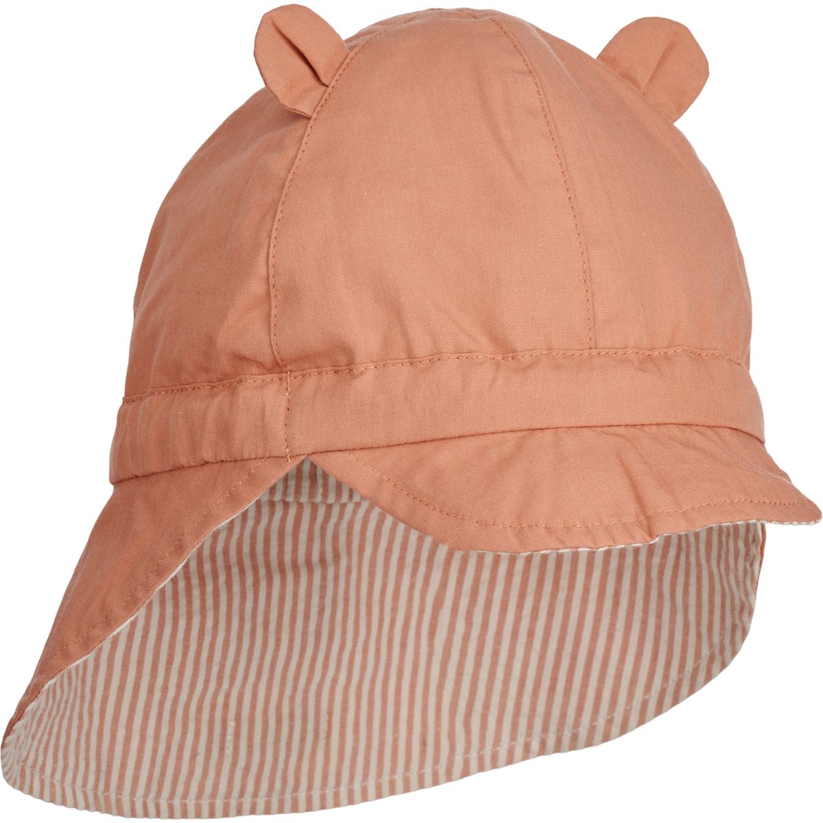 LIEWOOD Gorm Bæk og bølge solhat - Y/D Stripe Tuscany rose / Sandy - Hatte & Kasketter