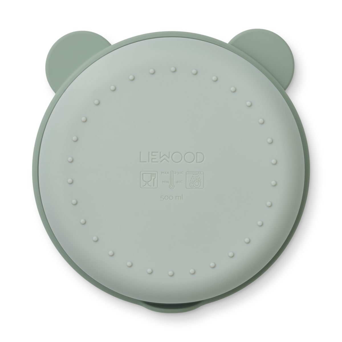 LIEWOOD Rosie ruminddelt skål med låg - Mr. bear/faune green/dove blue mix - Skål