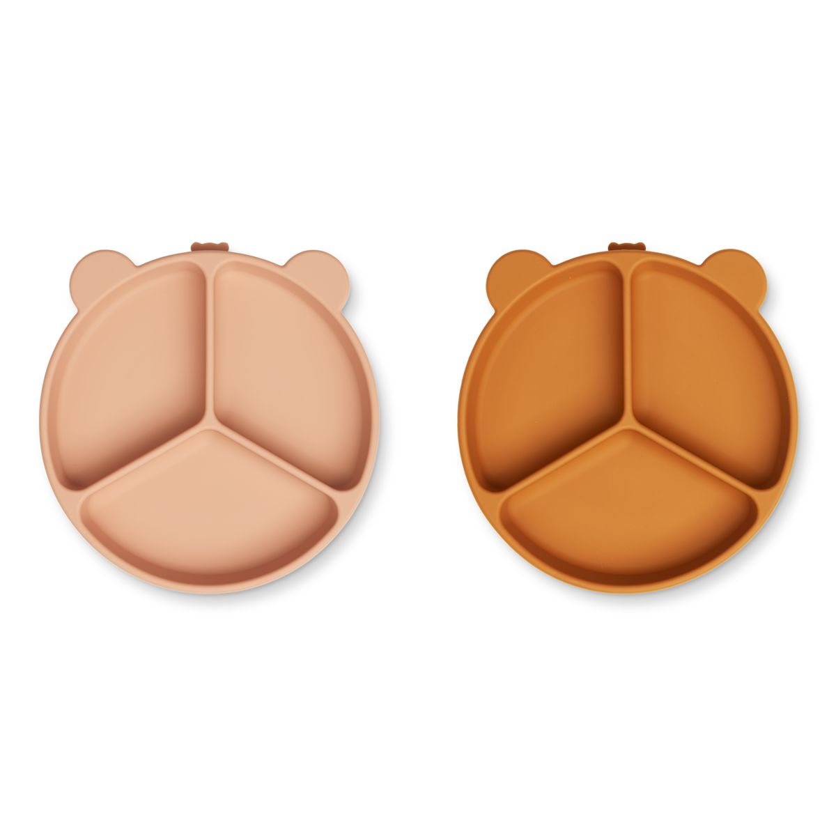 LIEWOOD Stacy Skridsikker Tallerken 2 stk - Mustard / tuscany rose mix - Tallerken