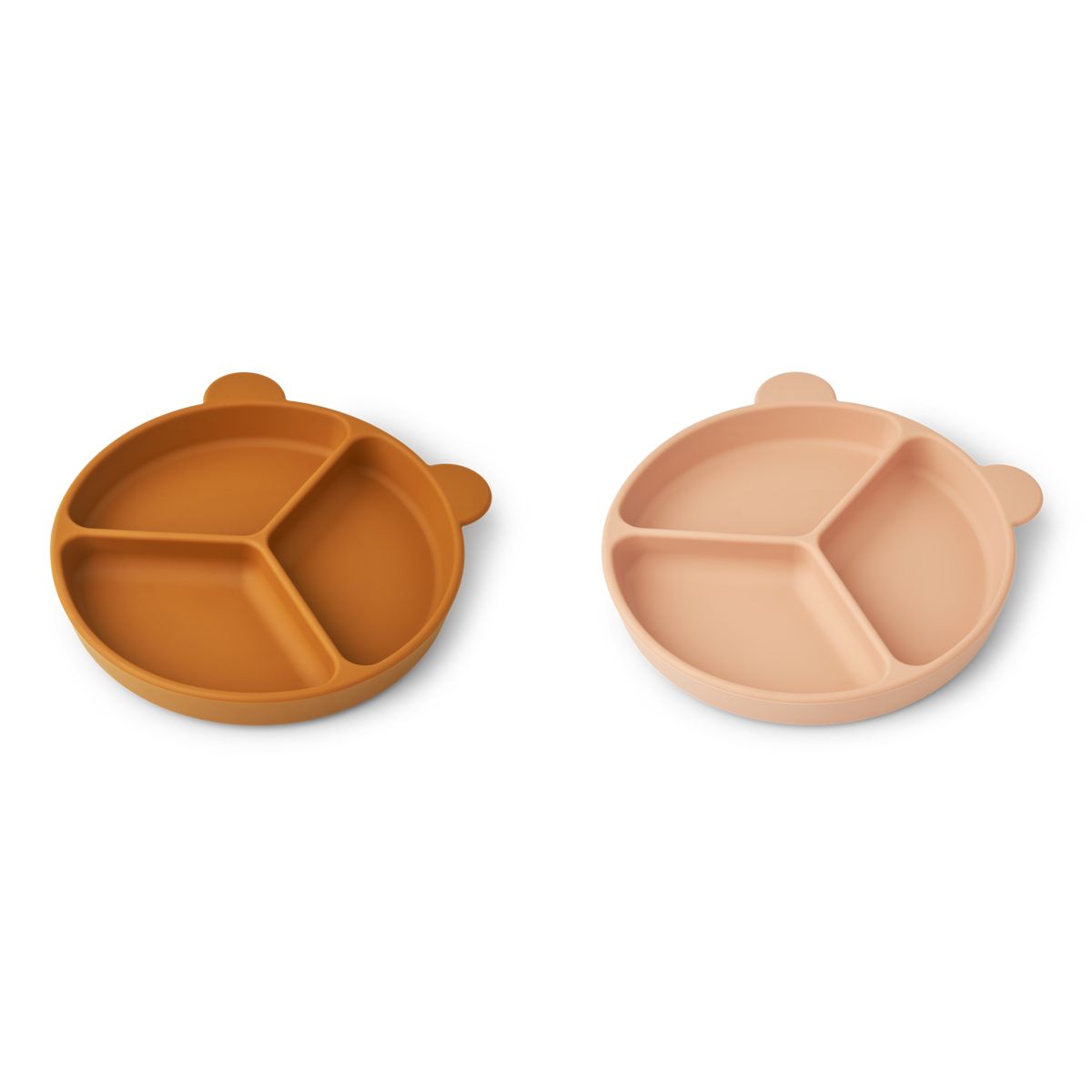 LIEWOOD Stacy Skridsikker Tallerken 2-Pak - Mustard / tuscany rose mix - Tallerken