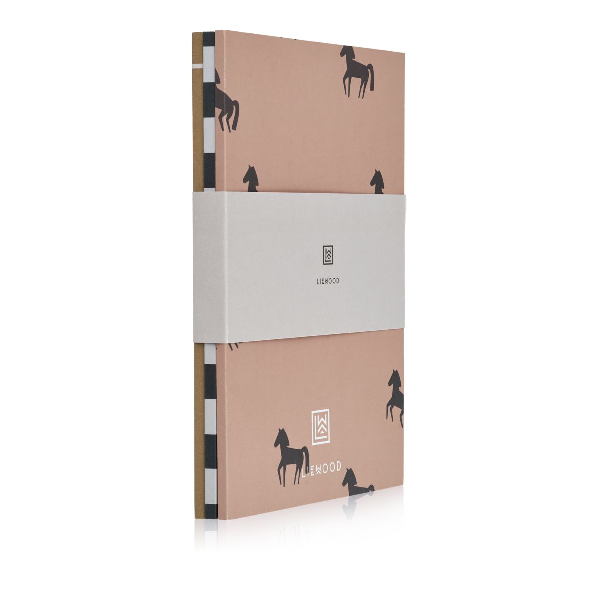 LIEWOOD Sidney notesbøger - Horses / Stripe mix - Notesbog