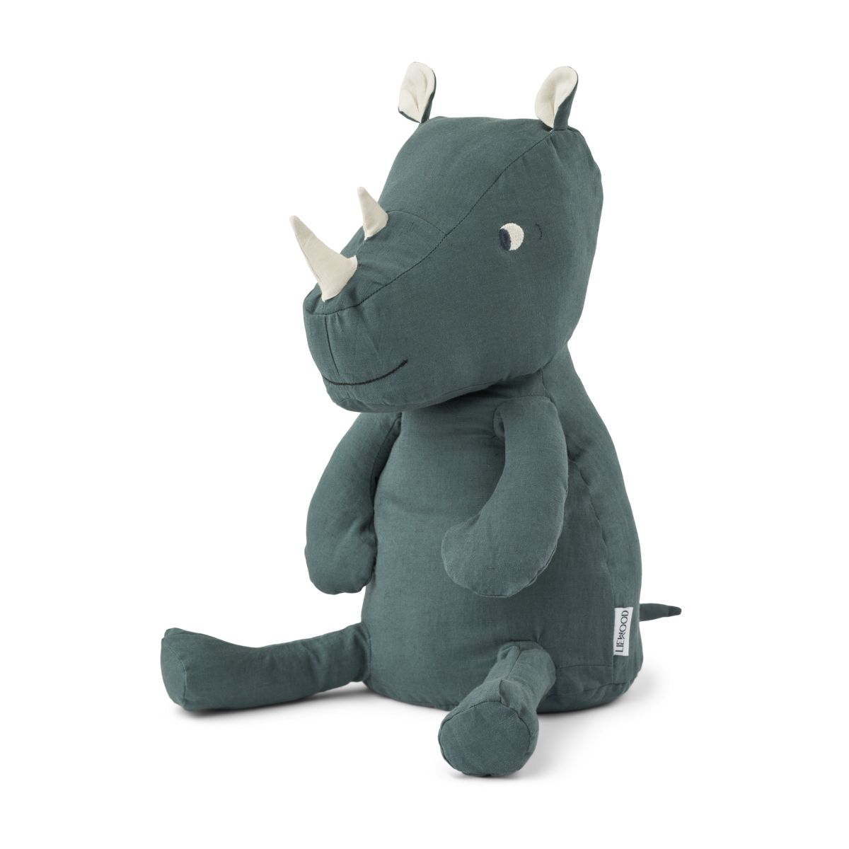 Halfdan næsehornsbamse L - Rhino / Whale blue
