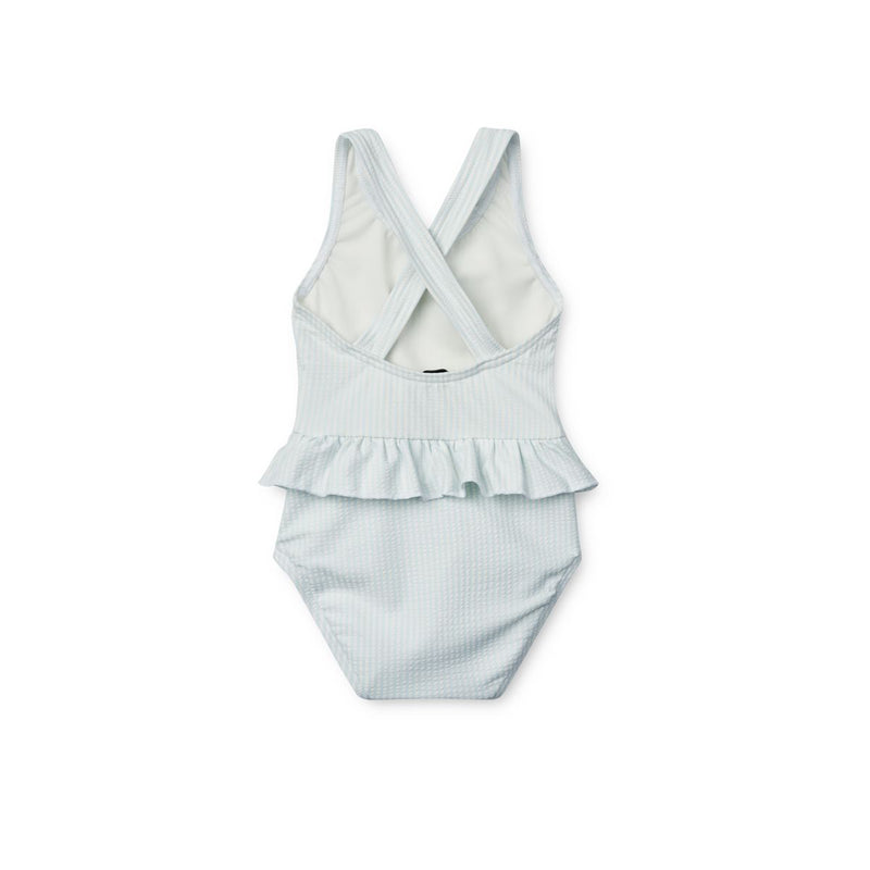 LIEWOOD Amina Stribet Babybadedragt - Y/D stripe Pure sky / Creme de la creme - Badedragt