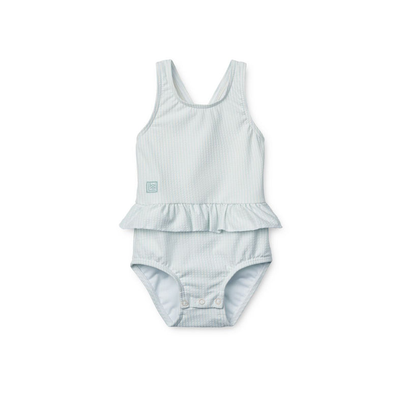 LIEWOOD Amina Stribet Babybadedragt - Y/D stripe Pure sky / Creme de la creme - Badedragt