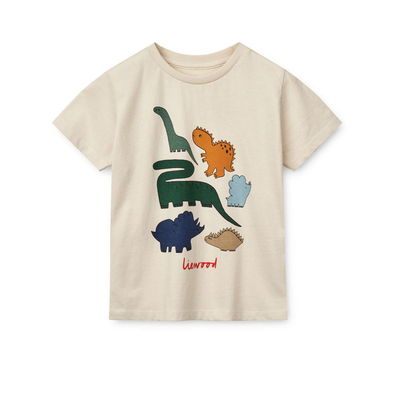 LIEWOOD Apia T-Shirt Med Print - Dinosaurs / Sandy - T-shirt