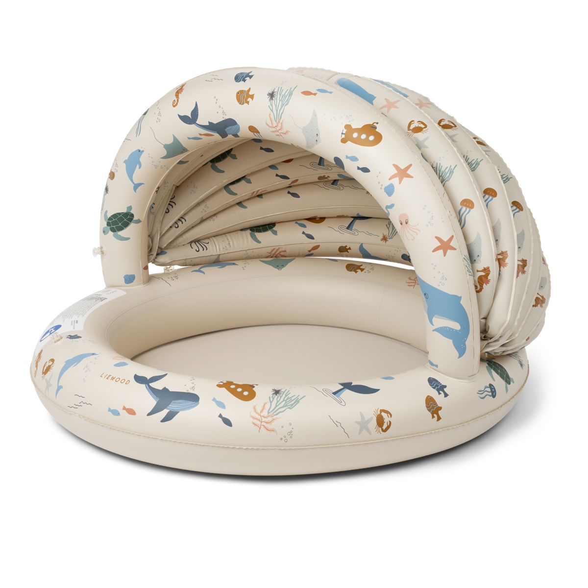 LIEWOOD Hadleia Bassin med Solskærm - Sea creature / Sandy - Swimmingpool