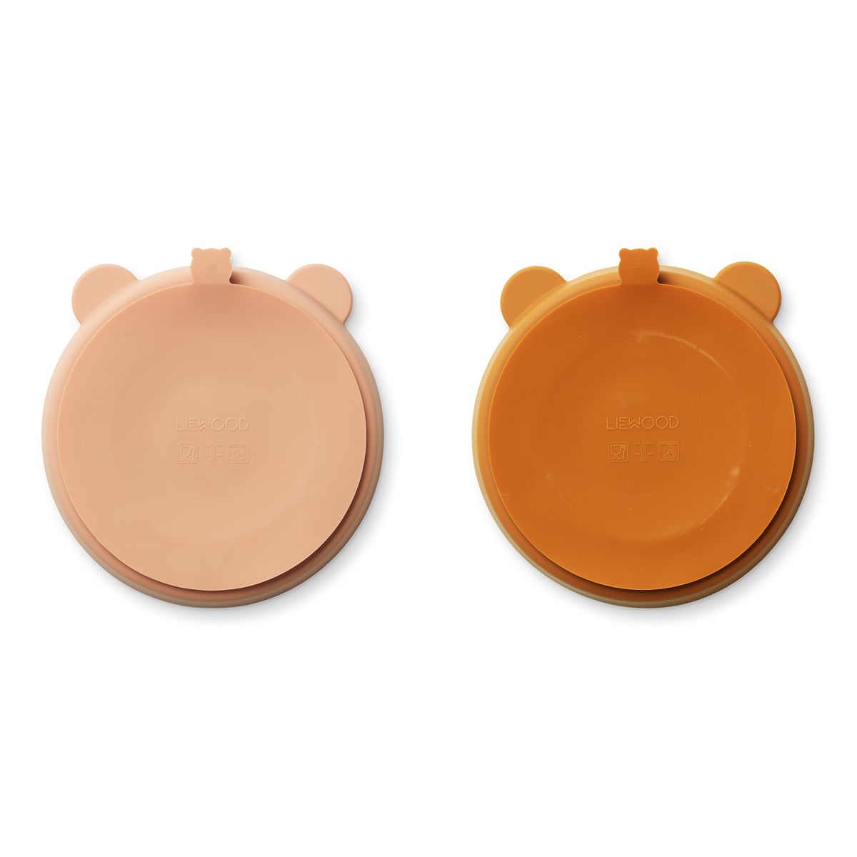 LIEWOOD Stacy Skridsikker Tallerken 2-Pak - Mustard / tuscany rose mix - Tallerken