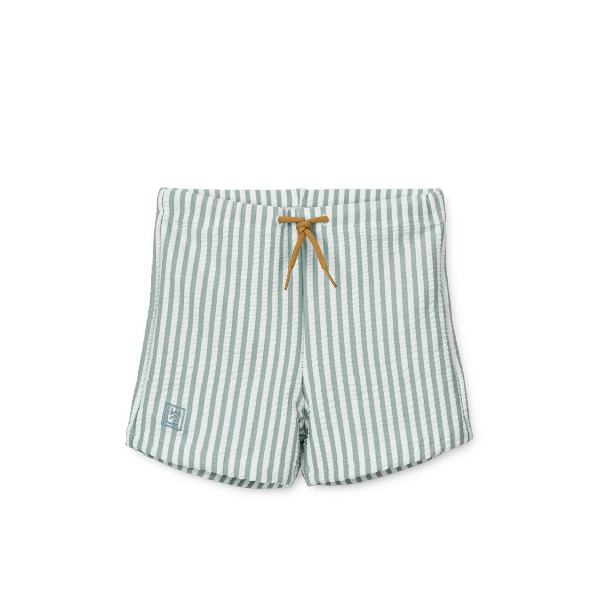 Liewood Otto Seersucker Swim Trunks - Y/D stripe: Sea blue/white - SWIMPANTS